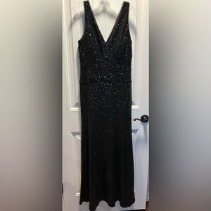 NWT Nicole Miller Black Sequin Dress Size 12